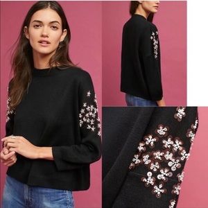 Anthropologie Lili Sidonio X Mollie Bracken jeweled sequin sweater